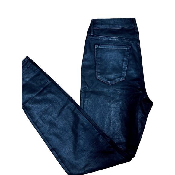 Jessica Simpson Mid Rise Skinny Jeans Shiny Black 8 (29) - Picture 3 of 14